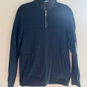 Barbour Men's Navy Zip-Up Sweater 100% Cotton